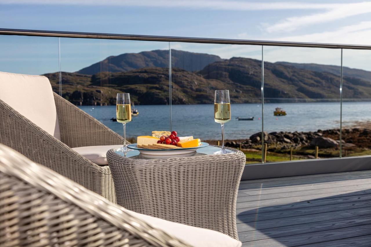 Birches Lodge With Hot Tub Dundonnell Exterior foto