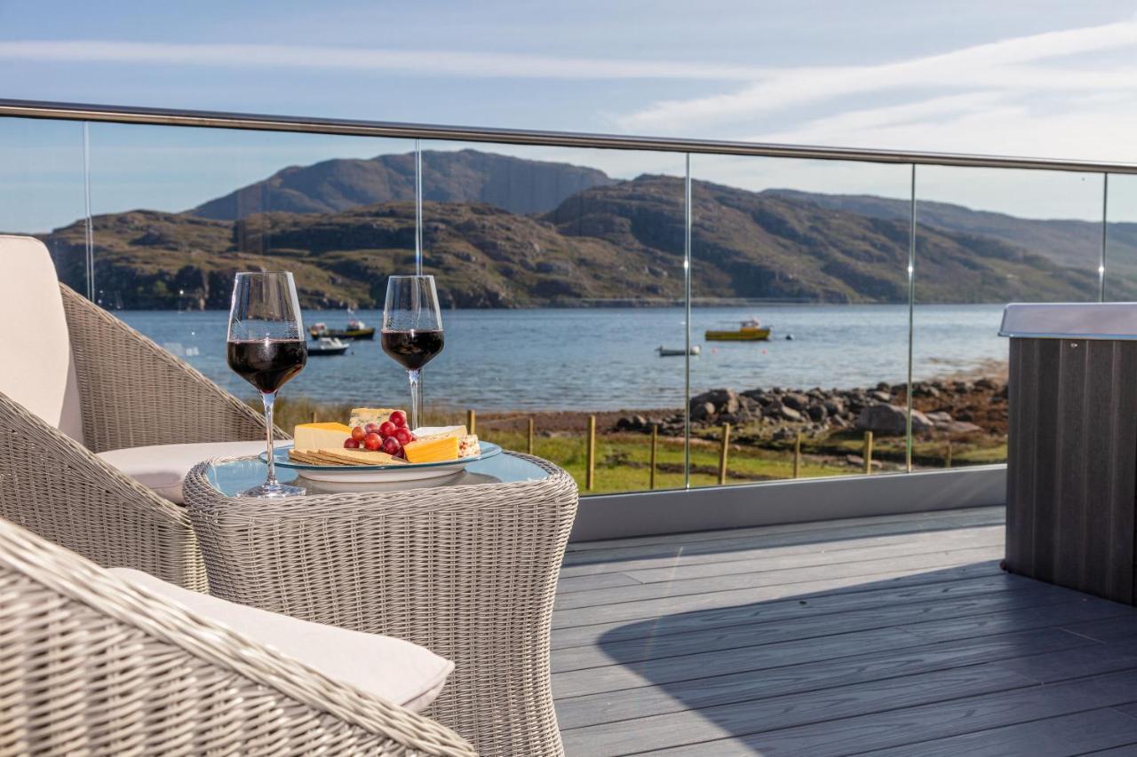 Birches Lodge With Hot Tub Dundonnell Exterior foto
